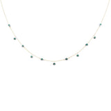 .30ct G SI 14K Yellow Gold Emerald Gemstone Pendant Necklace 16+2" EXT Long