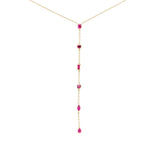  1.14ct G SI 14K Yellow Gold Ruby Gemstone Pendant Necklace 16+2" EXT Long