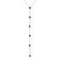 <span>DIAMOND  CLOSEOUT! </span> 1.15ct G SI 14K Rose Gold Ruby Gemstones Pendant Necklace 16+2" Ext Long