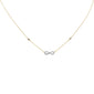 .12ct G SI 14K Yellow Gold Infinity Style Diamond Pendant Necklace 16+2" EXT Long