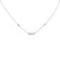 .11ct G SI 14K Rose Gold Infinity Style Diamond Pendant Necklace 16+2" EXT Long