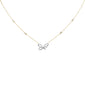 <span style="color:purple">SPECIAL!</span> .33ct G SI 14K Yellow Gold Diamond Ribbon Style Pendant Necklace 18" Long