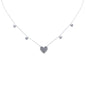 <span style="color:purple">SPECIAL!</span>.50ct G SI 14K White Gold Blue Sapphire Gemstone Pendant Necklace 16+2" Long