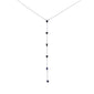 <span style="color:purple">SPECIAL!</span>1.07ct G SI 14K White Gold Blue Sapphire Gemstone Pendant Necklace 16+2" Long