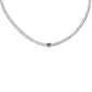 <span style="color:purple">SPECIAL!</span> 2.15ct G SI 14K White Gold Diamond & Aquamarine Gemstone Cuban Necklace  13+3" Long