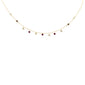 <span style="color:purple">SPECIAL!</span>.82ct G SI 14K Yellow Gold Diamond & Ruby Gemstone Pendant Necklace 16+2" Long