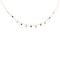 <span style="color:purple">SPECIAL!</span>.67ct G SI 14K Rose Gold Diamond & Emerald Gemstone Pendant Necklace 16+2" Long