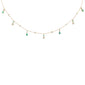 <span style="color:purple">SPECIAL!</span>1.09ct G SI 14K Yellow Gold Diamond & Emerald Gemstone Pendant Necklace 16+2" Long