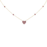 <span style="color:purple">SPECIAL!</span>.62ct G SI 14K Yellow Gold Ruby Gemstone Pendant Necklace 18" Long
