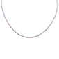 <span style="color:purple">SPECIAL!</span>4.26ct G SI 14K White Gold Pink Sapphire Gemstone Pendant Necklace 15+2" Long