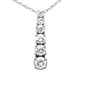 <span style="color:purple">SPECIAL!</span>.60ct G SI 14K White Gold Diamond Drop Pendant Necklace 18" Long Chain