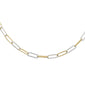 <span style="color:purple">SPECIAL!</span> 2.50ct G SI 14K Yellow Gold Diamond Paper Clip Necklace 18" Long Chain