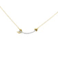 .10ct G SI 14K Yellow Gold Diamond Arrow Pendant Necklace 18" Long Chain