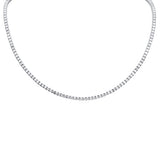10.75ct G SI 14K White Gold Diamond Tennis Necklace 18" Long