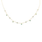 <span style="color:purple">SPECIAL!</span> .32ct G SI 14K Yellow Gold Diamond & Emerald Gemstone Pendant Necklace 16" + 2" Ext