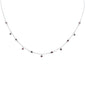 <span style="color:purple">SPECIAL!</span> .36ct G SI 14K White Gold Ruby Gemstones Pendant Necklace 16+2" Ext Long