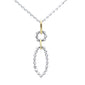 .23ct G SI 14K Yellow Gold Diamond Dangling Pendant Necklace 18" Long