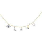 .34ct G SI 14K Yellow Gold Diamond Pendant Necklace 16" +2" EXT