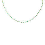 2.77ct G SI 14K Yellow Gold Emerald Gemstones Pendant Necklace 16" Long