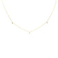 .11ct G SI 14K Yellow Gold Diamond Dangling Pendant Necklace 18" Long