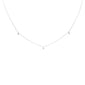 .11ct G SI 14K White Gold Diamond Dangling Pendant Necklace 18" Long