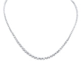 <span style="color:purple">SPECIAL!</span> 5.12ct G SI 14K White Gold Diamond Graduated Tennis Necklace 16" Long