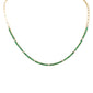 <span style="color:purple">SPECIAL!</span>  2.51ct G SI 14K Yellow Gold Diamond & Emerald Gemstone Pendant Necklace 14" + 2" EXT