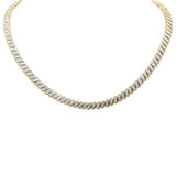 3.46ct G SI 14K Yellow Gold Round Diamond Necklace 14" + 2" EXT