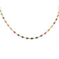 <span>DIAMOND  CLOSEOUT! </span> 7.26ct G SI 14K Yellow Gold Multi Color Pear Shape Gemstone  Necklace 16" Long