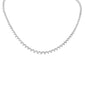 <span>DIAMOND  CLOSEOUT! </span> 2.95ct G SI 14K White Gold Graduated Diamond Tennis Necklace 16" Long