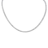 9.00ct G SI 14K White Gold Round Diamond Tennis Necklace 14" + 2" EXT