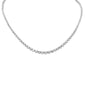 <span style="color:purple">SPECIAL!</span> 4.17ct G SI 14K White Gold Graduated Round Diamond Tennis Necklace 12" + 2" Ext.