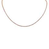 3.96ct G SI 14K Yellow Gold Pink Sapphire Gemstone Tennis Necklace 14" + 2" Ext.