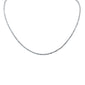 <span style="color:purple">SPECIAL!</span> 3.17ct G SI 14K White Gold  Aquamarine Gemstone Tennis Necklace 14" + 2" Ext.