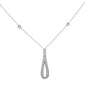 <span>DIAMOND CLOSEOUT! </span> .24ct G SI 14K White Gold Diamond Pendant Necklace 16" + 2" Ext.
