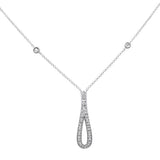 .24ct G SI 14K White Gold Diamond Pendant Necklace 16" + 2" Ext.