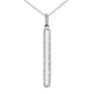 <span style="color:purple">SPECIAL!</span> .13ct G SI 14K White Gold Diamond Drop Pendant Necklace 18" Long
