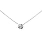 .15ct G SI 14K White Gold Diamond Round Solitaire Style Pendant Necklace 16" + 2" Ext