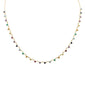 <span>DIAMOND  CLOSEOUT! </span> 2.21ct G SI 14K Yellow Gold Multi Color Gemstone Pendant Necklace 16" + 2" Ext