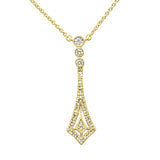 <span style="color:purple">SPECIAL!</span> .24ct G SI 14K Yellow Gold Diamond Pendant Necklace 16" + 2" EXT