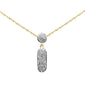 .11ct G SI 14K Yellow Gold Diamond Pendant Necklace 18" Long
