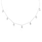 <span style="color:purple">SPECIAL!</span> 4.25ct G SI 14K White Gold White Topaz Gemstone Dangle Pendant Necklace 18" Long
