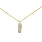 .10ct G SI 14K Yellow Gold Diamond Pendant Necklace 18"Long