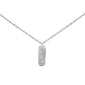 .10ct G SI 14K White Gold Diamond Pendant Necklace 18"Long