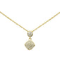 .13ct G SI 14K Yellow Gold Diamond Pendant Necklace 18"Long