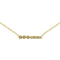 .06ct G SI 14K Yellow Gold Round & Baguette Diamond Pendant Necklace 18"Long