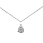 .06ct G SI 14K White Gold Diamond Rain Drop Pendant Necklace 18"Long