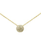 .12ct G SI 14K Yellow Gold Diamond Round Pendant Necklace 18"Long
