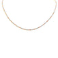 <span style="color:purple">SPECIAL!</span> 3.95ct G SI 14K Yellow Gold Diamond & Pink Sapphire Tennis Necklace 16+2" Ext