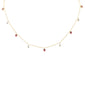 <span style="color:purple">SPECIAL!</span> 1.46ct G SI 14K Yellow Gold Diamond & Pink Tourmaline Necklace 16+2" Ext